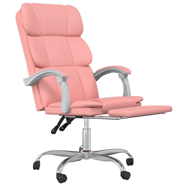 vidaXL Kontorsstol rosa konstläder Rosa