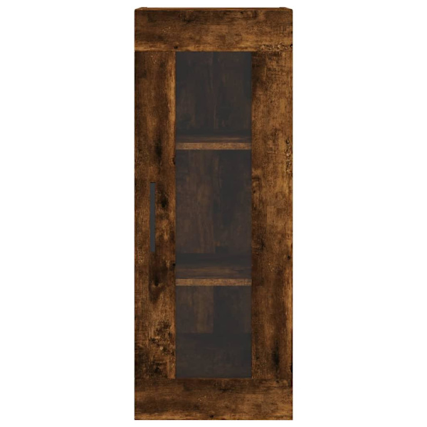 vidaXL Högskåp rökfärgad ek 34,5x34x180 cm konstruerat trä Brun