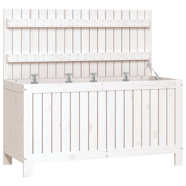 vidaXL Dynbox svart 115x49x60 cm massiv furu Vit