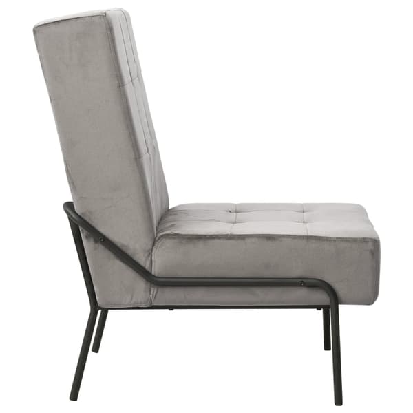 vidaXL Avkopplingsstol 65x79x87 cm ljusgrå sammet grå