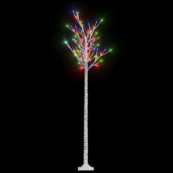 vidaXL Plastgran 200 LED 2,2 m pil flerfärgad ljus inomhus/utomhus Vit