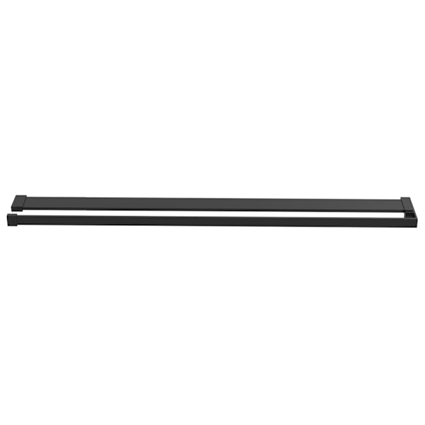 vidaXL Duschhylla för duschvägg svart 118 cm gjuten aluminium Svart