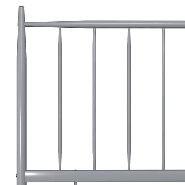 vidaXL Sängram grå metall 90x200 cm grå