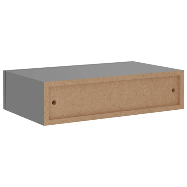 vidaXL Väggmonterad låda svart 40x23,5x10 cm MDF grå