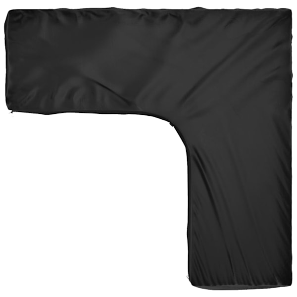 vidaXL Överdrag för utemöbler 16 ölj. 250x250x70cm L-format Svart