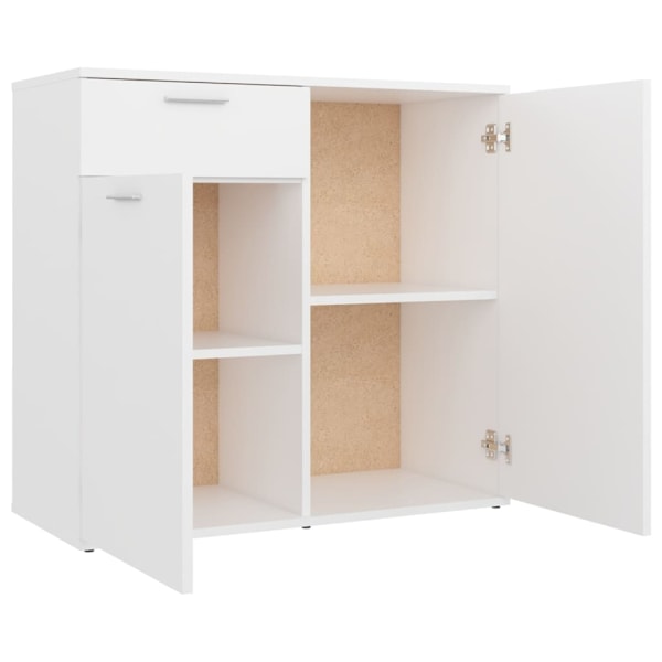 vidaXL Skåp vit 80x36x75 cm konstruerat trä Vit