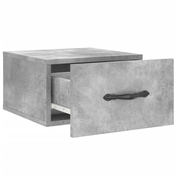 vidaXL Väggmonterade sängbord 2 st betonggrå 35x35x20 cm Grå