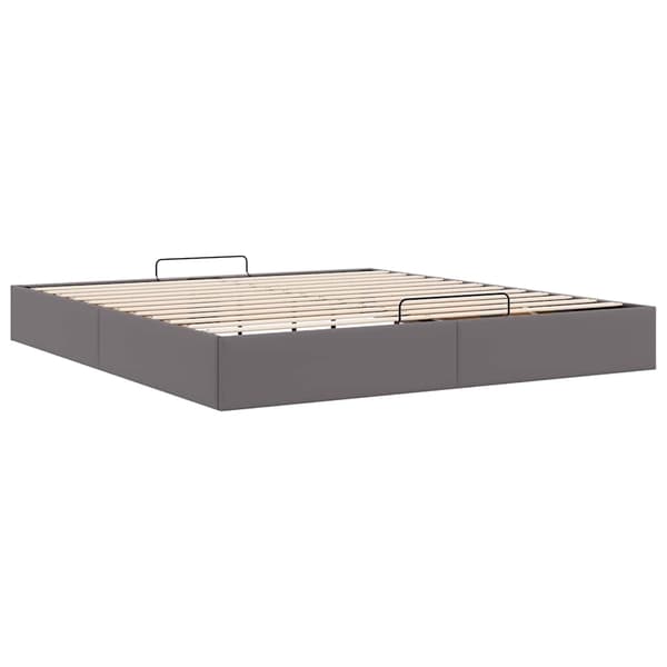 vidaXL Ottoman sängram utan madrass grå 160x200 cm konstläder Grå