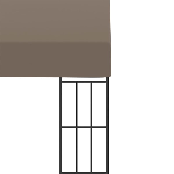 vidaXL Väggmonterad paviljong 3x3 m taupe tyg Taupe