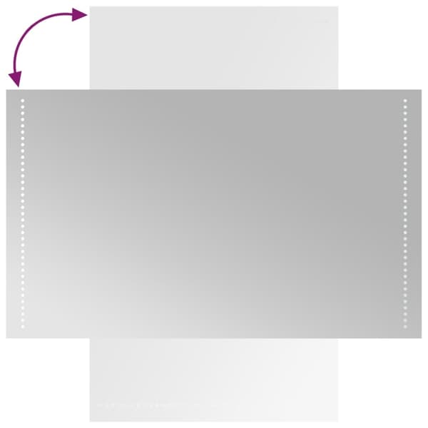 vidaXL Badrumsspegel LED 60x100 cm Transparent