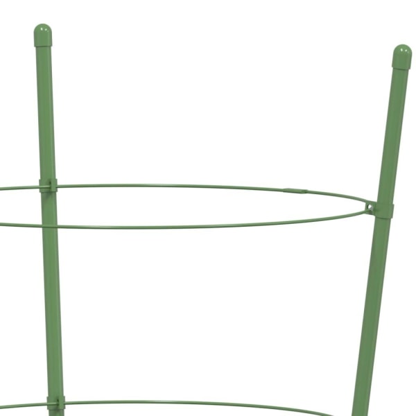 vidaXL Växtstöd med 3 ringar 5 st grön 75 cm stål