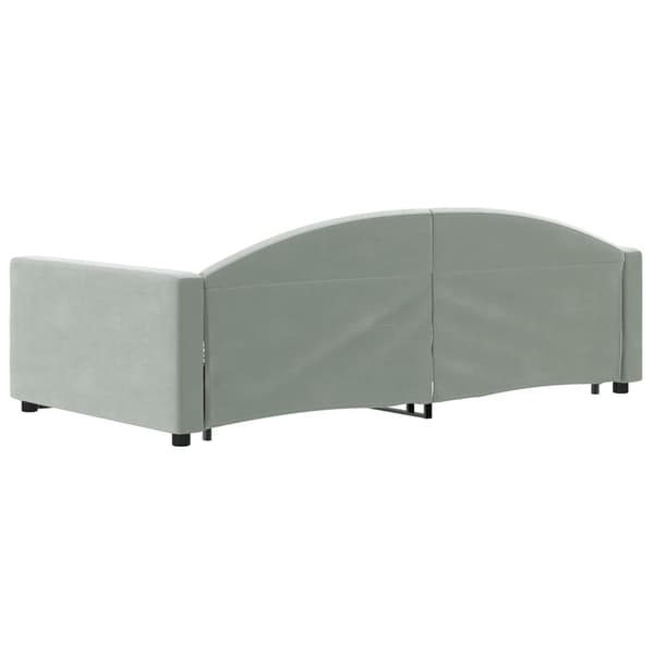 vidaXL Dagbädd utdragbar med lådor ljusgrå 90x200 cm sammet Grå