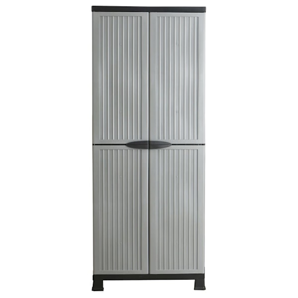 vidaXL Plastskåp 68x39x171,5 cm grå