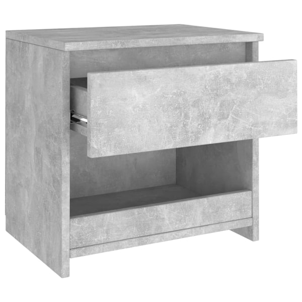 vidaXL Sängbord betonggrå 40x30x39 cm konstruerat trä grå