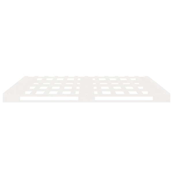 vidaXL Sängram 150x200 cm massiv furu vit Vit