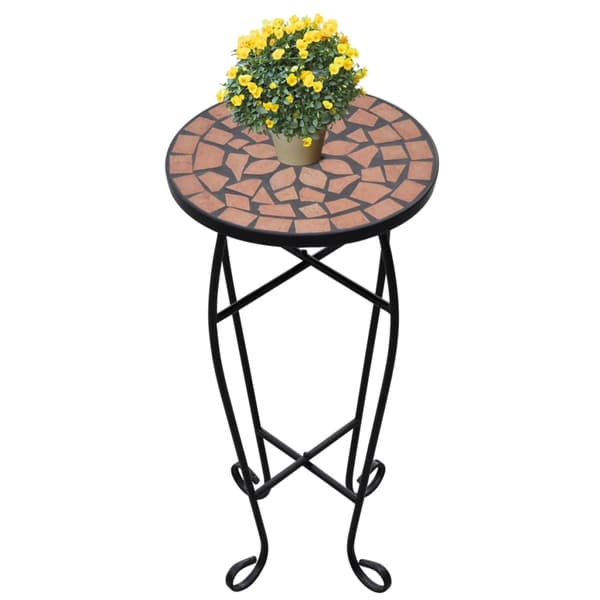 vidaXL Sidobord Terrakotta 60 cm Svart