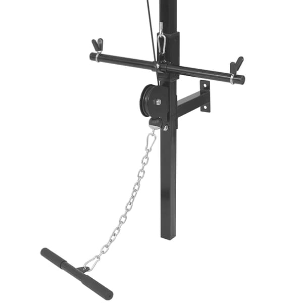 vidaXL Väggmonterat power tower med viktskivor 40 kg Svart