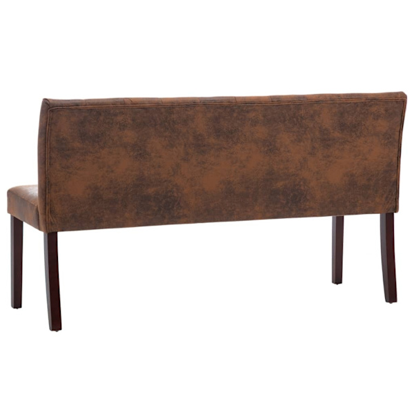 vidaXL Bänk 148,5 cm konstmocka brun Brun