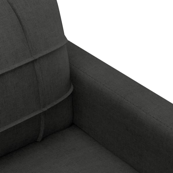 vidaXL 2-sitssoffa svart 140 cm tyg Svart