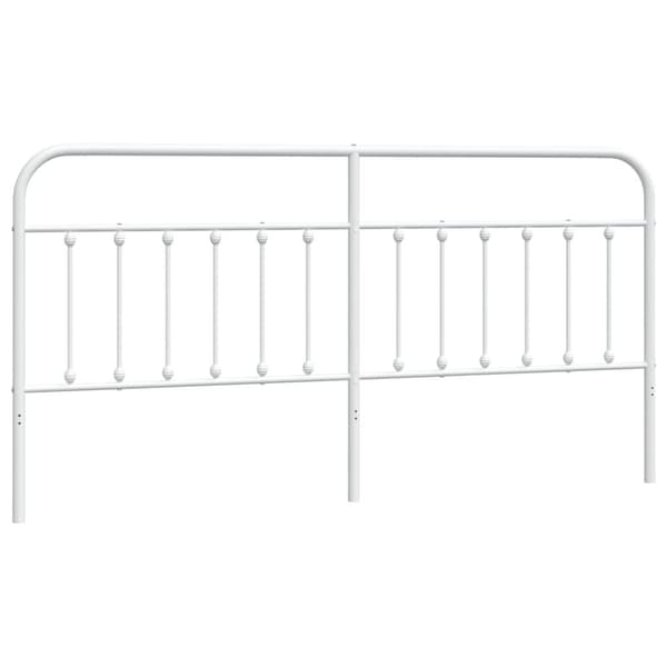 vidaXL Huvudgavel metall vit 200 cm Vit