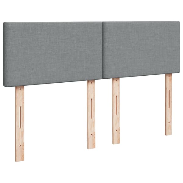 vidaXL Ramsäng med madrass ljusgrå 160x200 cm tyg Grå