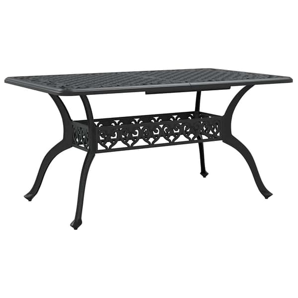 vidaXL Trädgårdsmöbelset 5 pcs Svart Aluminium Svart
