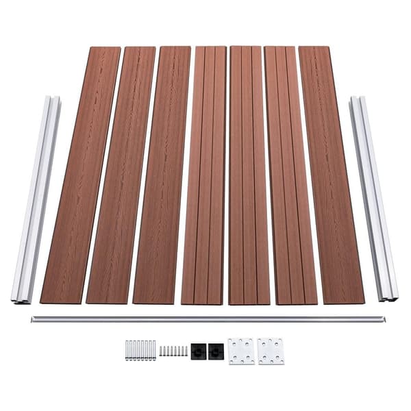 vidaXL Staketpaneler WPC 699x146 cm brun Brun