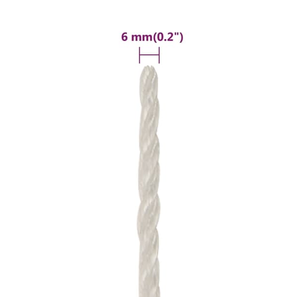 vidaXL Rep Vit 6 mm 25 m polypropylen Vit
