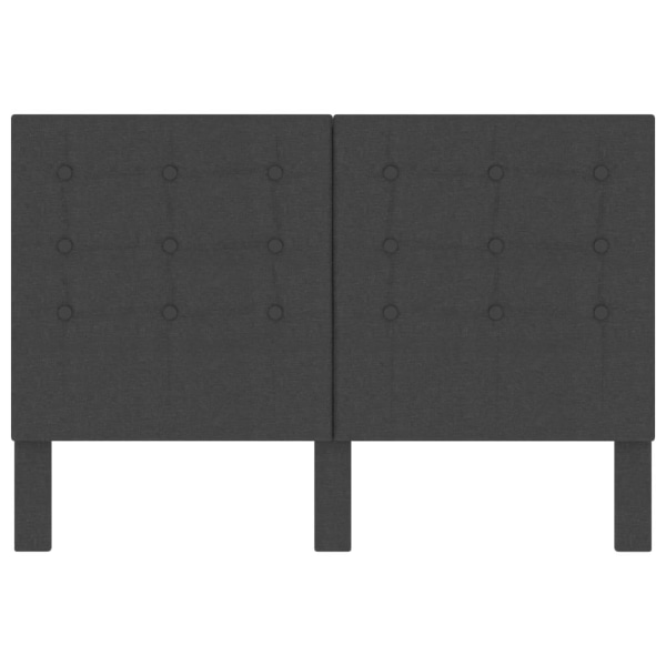 vidaXL Sänggavel mörkgrå tyg tuftad 140x200 cm grå