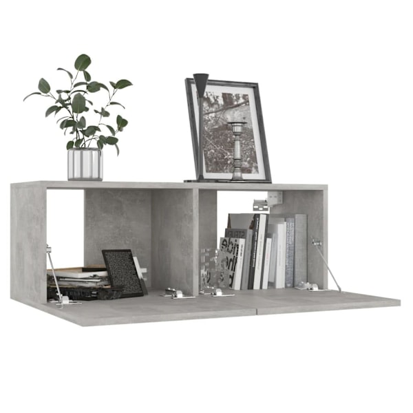 vidaXL TV-skåp 4 st betonggrå 80x30x30 cm konstruerat trä grå