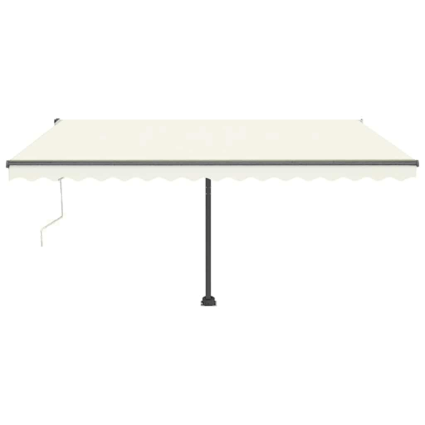 vidaXL Automatisk markis med vindsensor & LED 400x300 cm gräddvit Creme