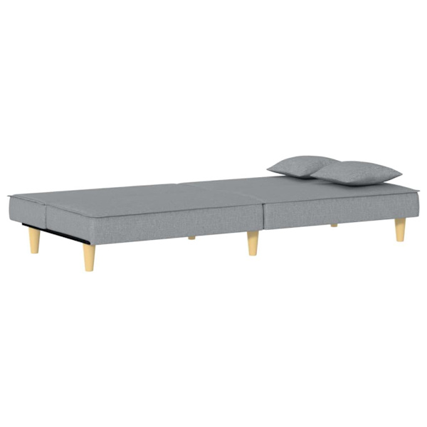 vidaXL Bäddsoffa ljusgrå tyg Grå