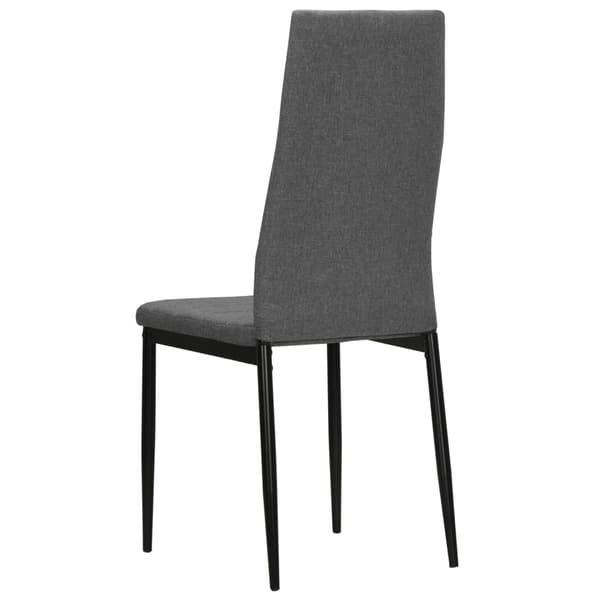 vidaXL Matstolar 2 st ljusgrå tyg grå