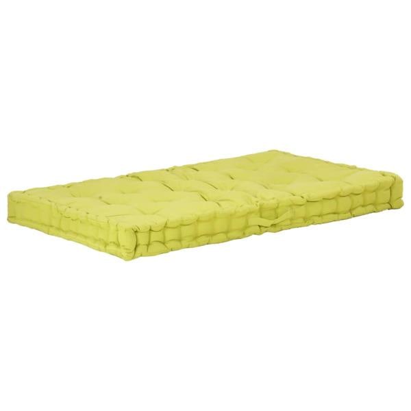vidaXL Dyna till pallsoffa bomull 120x80x10 cm grön Grön
