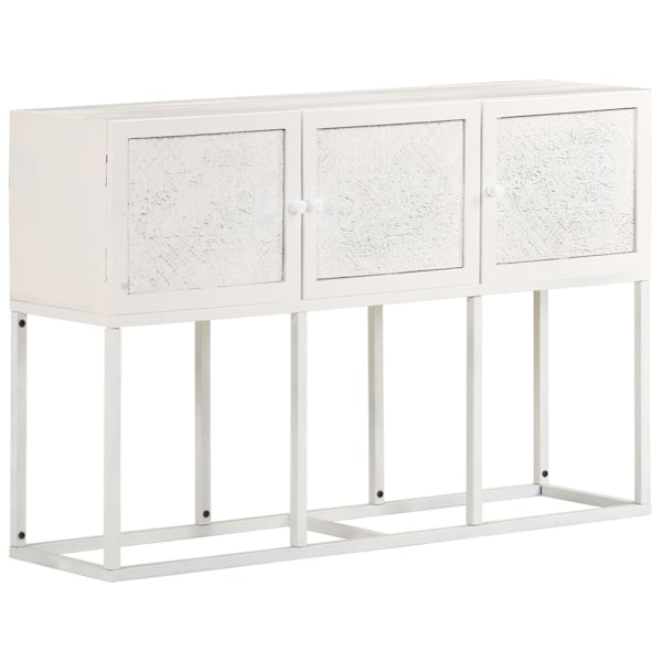 vidaXL Skänk 115x30x76 cm massivt mangoträ Vit