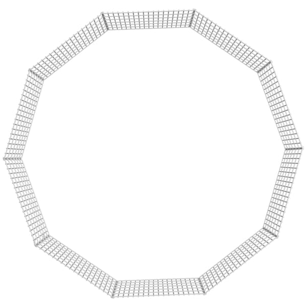vidaXL Husdjursbur 10-panel 54x60 cm galvaniserat järn Silver