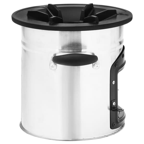 vidaXL Vedeldad campingspis silver 45,5x33x25,5 cm rostfritt stål Silver