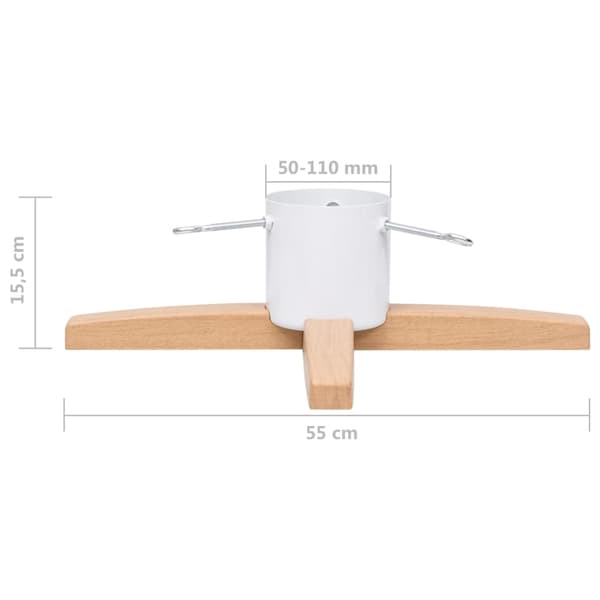 vidaXL Julgransfot 55x55x15,5 cm Vit