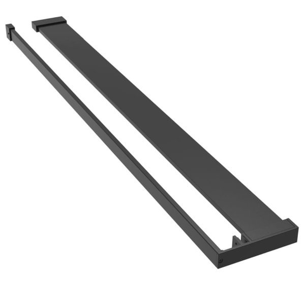 vidaXL Duschvägg med hylla svart 80x195 cm ESG-glas&aluminium Svart