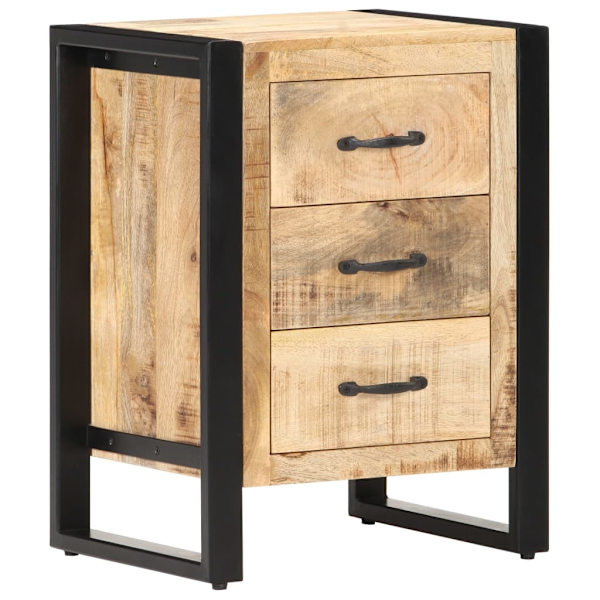 vidaXL Sängbord 40x35x55 cm massivt mangoträ Brun