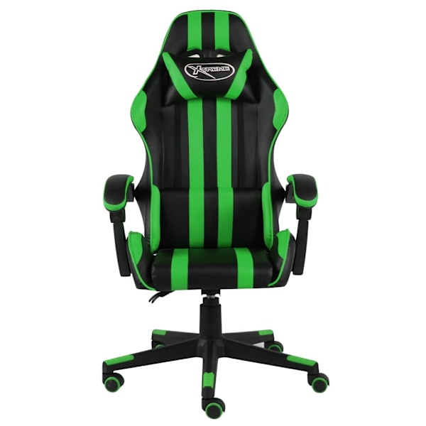 vidaXL Gamingstol svart och grön konstläder Grön