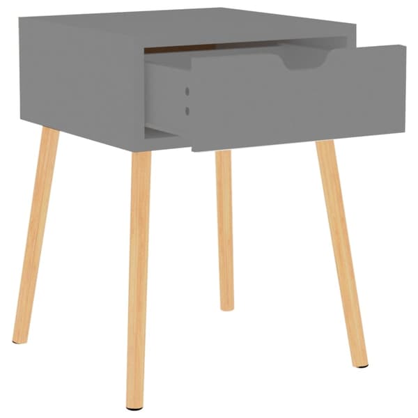 vidaXL Sängbord 2 st grå 40x40x56 cm konstruerat trä grå