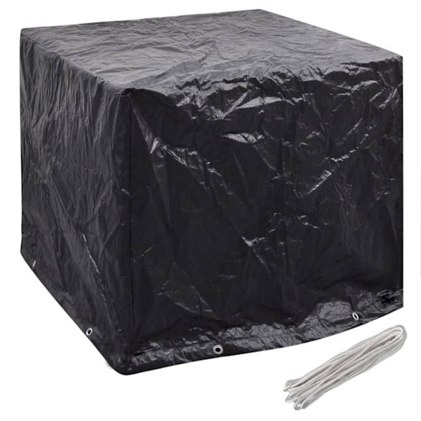 vidaXL Överdrag till vattentank 2 st 8 öljetter 116x100x120 cm Svart