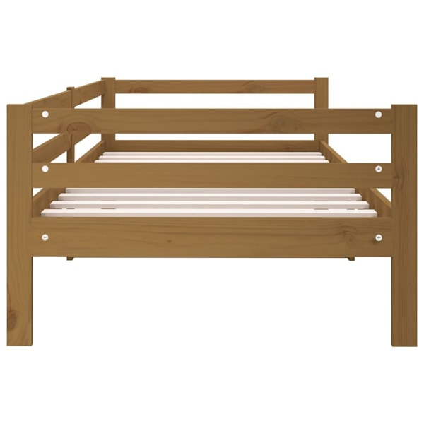 vidaXL Dagbädd honungsbrun 90x190 cm massiv furu Brun