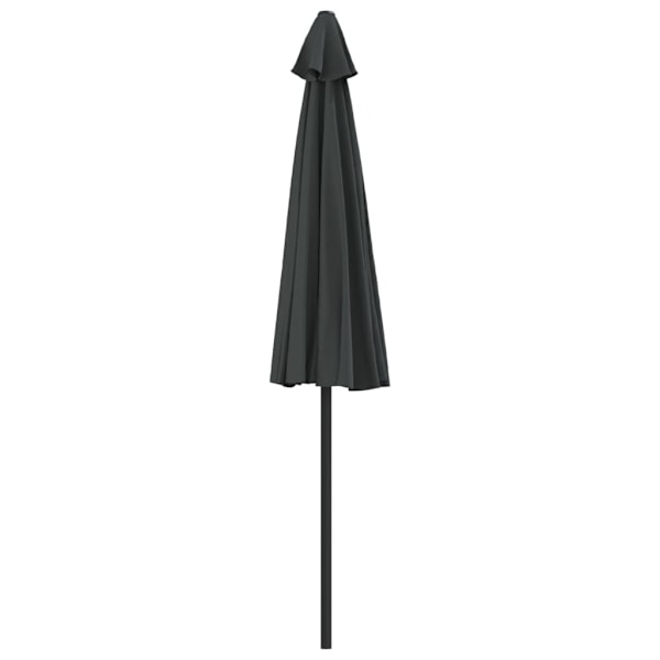 vidaXL Balkongparasoll m. aluminiumstolpe antracit 270x144 cm halvrunt Antracit