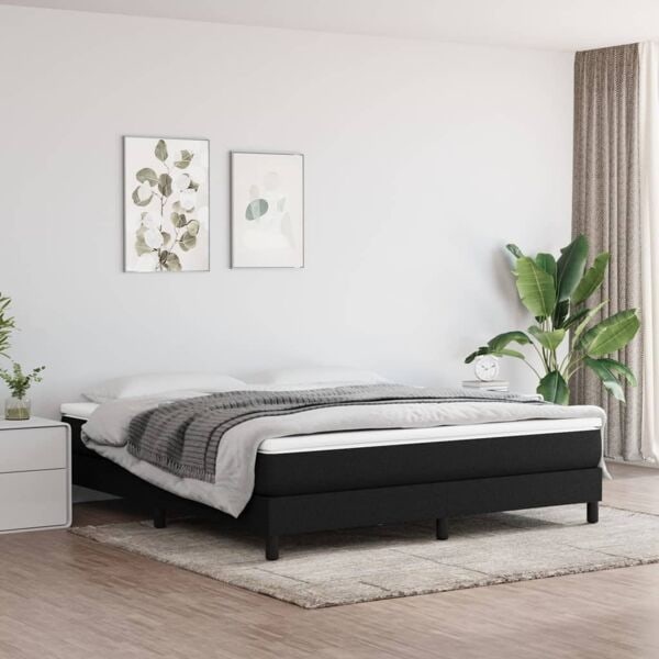 vidaXL Pocketresårmadrass svart 160x200x20 cm tyg Svart