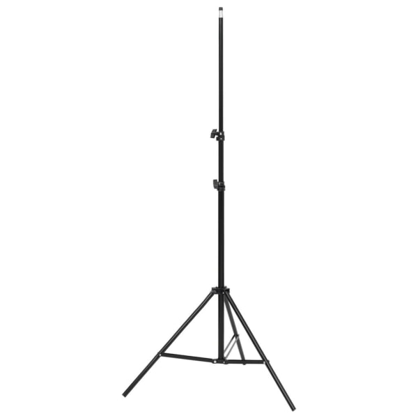 vidaXL Fotostudio med lampor och bakgrund Svart