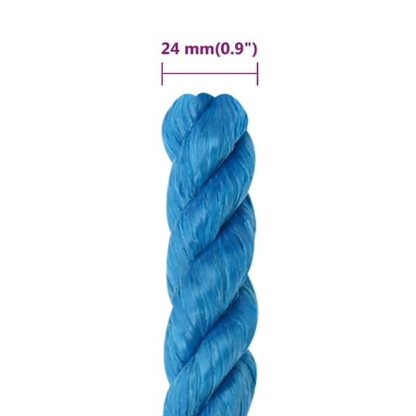 vidaXL Rep blå 24 mm 50 m polypropylen Blå