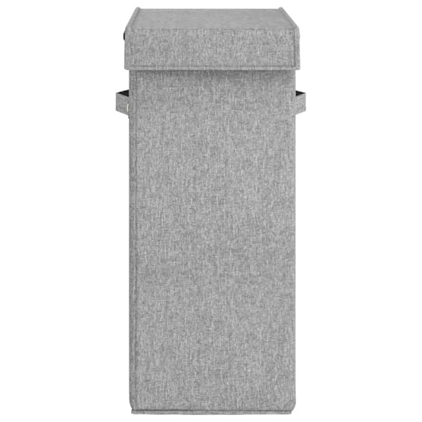 vidaXL Vikbar tvättkorg grå 26x34,5x59,5 cm konstlinne Grå