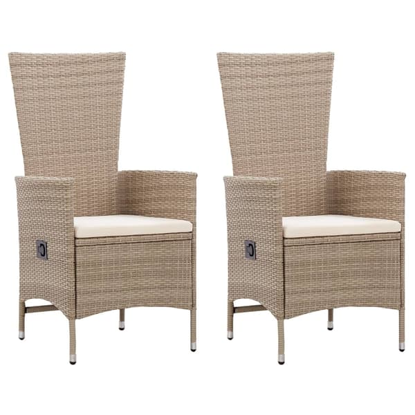 vidaXL Matgrupp för trädgården 3 delar beige Beige